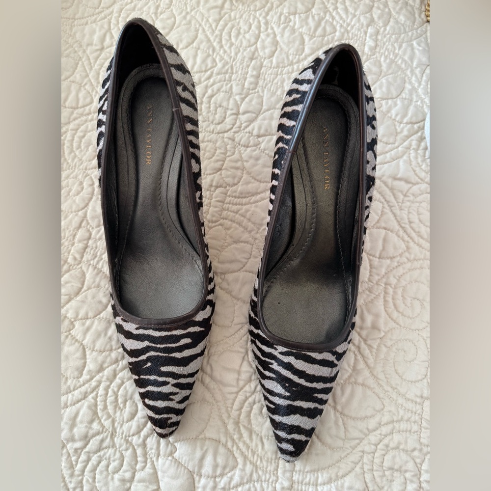 Ann Taylor Zebra Print Pumps